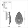 Бра ODEON LIGHT CABOCHON HALL ODL24 515 E14 1*40W металл стекло фарфор, золото прозрачный 5050/1W