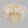 Люстра ODEON LIGHT PAROTI HALL ODL24 519 E14 7*40W металл хрусталь стекло, золото прозрачный янтарный 5048/7